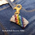 虹　ハワイ　【受注生産】Rainbowキーチャーム　レインボー　キーホルダー　アロハ