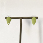 Matte Green Drop Earrings
