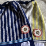 シンプル　おりこうタオルエプロン　ストライプ柄