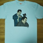  【メンズXL】「断髪式」Tシャツ（カラー：ライトブルー）