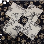 4枚セットコースター☆鳥獣戯画✖️ 家紋