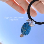 神秘的な💙ヘアゴム💙青い海・お星様・ビーズヘアゴム 