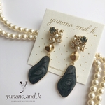 【数量限定】square Black bijouピアス　イヤリング