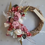【母の日2021】赤のハーフムーン＊ギフトwreath