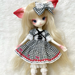 【ミニキティ】ロリータ風ワンピースセット<グレー系>