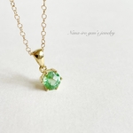14kgf green apatite necklace