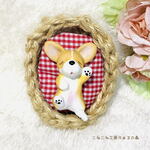 おねむコーギーちゃん♡レッド③かごベッド付き♪