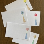 メッセージカード   一輪挿しの花