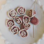 再販無し◆ デッドストック　15mm 薔薇　ビーズ　