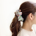 ［送料無料］バナナクリップ・リネンフラワー・コーラル