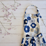 北欧風花柄 春色エプロン　〜ブルー〜