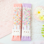 うさぎと楽しくお出かけ♪バッグ・ポシェット・水筒肩紐カバー♡ピンク・パープル♡ロングもあります♡女の子・花柄・可愛い水筒紐カバー