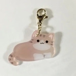 （訳あり）マスク・ファスナーチャーム　ふんわりcollar 箱座り猫ちゃん