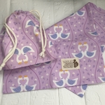 ＊給食２点セット＊白鳥柄　40×60cm