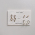 earring 4set(pearl）