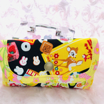 レトロアニマルの駄菓子屋さん　ポケット付き　スマートキーにも　ももいろ