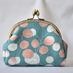 (再販1)北欧風ボタニカル柄の親子がま口財布