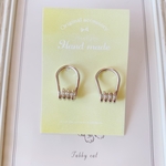 silver 電流ピアス　チタンピアス