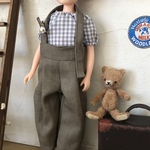 復刻版初代リカちゃん＊ホルターネックサロペとスプーンのブローチ