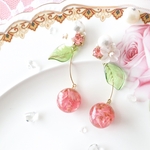 キラキラビジュー♡さくらんぼピアスorイヤリング.＊°