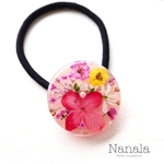 本物のお花のヘアゴム　レジン　ヘアアクセサリ―