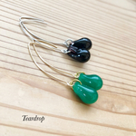   【ご依頼品】ピアス（翡翠&オニキス）k様用