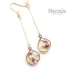 本物のお花のピアス/イヤリング　レジンアクセサリ―