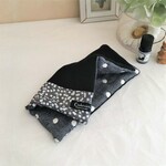 ８重ガーゼハンカチ*北欧調*モノトーン*ドット*monotone*ブラック*大人色*ネイビー*お布団ガーゼ*手洗い