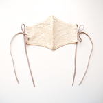 【刺繍レースマスク 】cream