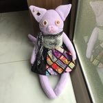 ソックモンキー　☆ ソックキャット　☆ クールなラベンダー猫ちゃん