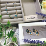 ♡2点♡ディップフラワーピアスとブレスレットのセット Ｄ