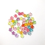 【約11mm 100個】まるっこい星のアクリルビーズ  アソート   