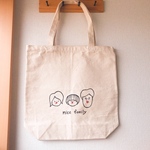 【sale】nice family 僕の家族 手描きトート