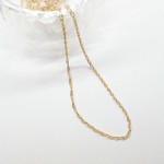 14KGF 45cm 華奢ロープチェーンネックレス(14金ゴールドフィルド)