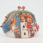 「Alice ＆Playing cards」のがま口ポーチ　(再販）