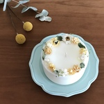 お花と木の実のケーキキャンドル　