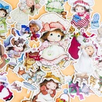 【フレークシール 16枚】レトロガールⅡ＊《Four seasons》