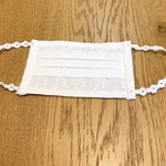 SALE♡フラワー刺繍ガーゼ🌸プリーツマスク•ノーズワイヤー入り