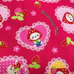 50×50 イチゴとうさぎ柄 お弁当ハンカチ お弁当包み ランチクロス 大きめ 女の子 ピンク 夢かわいい 大判ハンカチ 子供用 小風呂敷 綿風呂敷