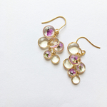 アリッサム(purple)とまぁるい雫　pierce♡earring