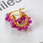 ルビーデザインピアス/イヤリング・樹脂フープピアス