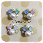 パステルオパールピアス