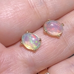 k14gf  オパール スタッドピアス 8×6mm