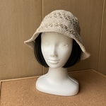 コットンとリネンのゆったり帽子