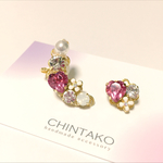 heart♡pinkスワロ イヤーカフセット