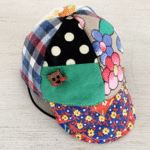 ★猫のベースボールキャップ★　ヴィンテージファブリックで作りました！！