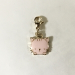 〈再販5〉マスク・ファスナーチャーム　ピンク猫ちゃん