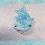 【A】ジンベイちゃんふわふわポーチ(水面模様)Dカン付き