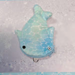 【訳あり】ジンベイちゃんふわふわポーチ(水面模様)Dカン付き