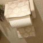 【再販】フラワー柄ホワイト☆トイレットペーパーホルダー♫